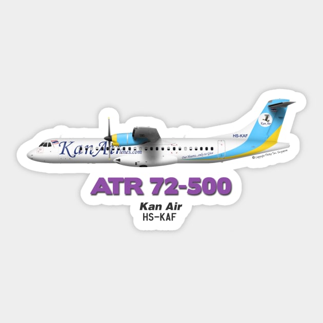 Avions de Transport Régional 72-500 - Kan Air Sticker by TheArtofFlying